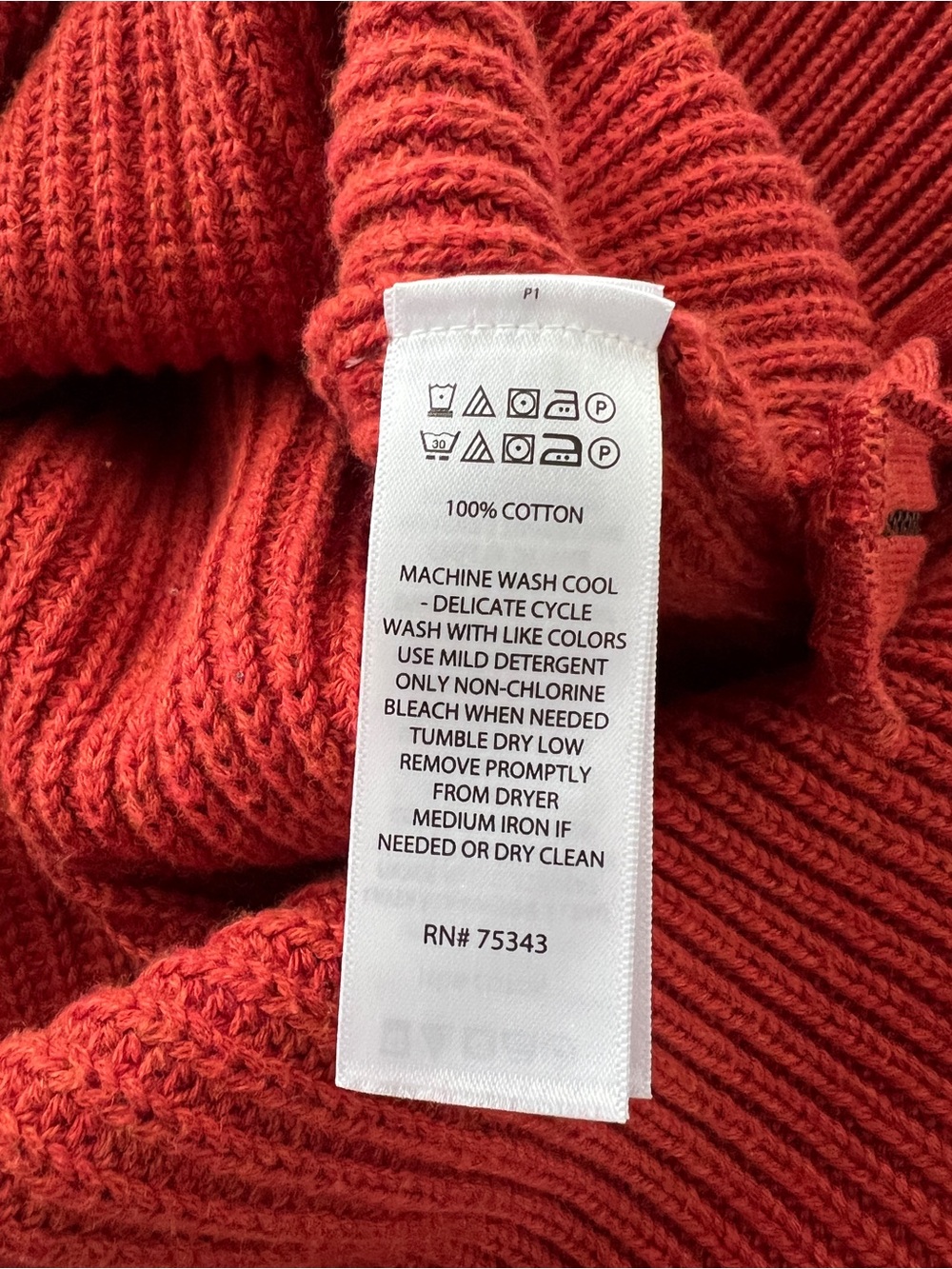 Rachel Zoe 100% Cotton Hooded Chunky Knit Sweater Side Zip Rust Orange M - Picture 5 of 11